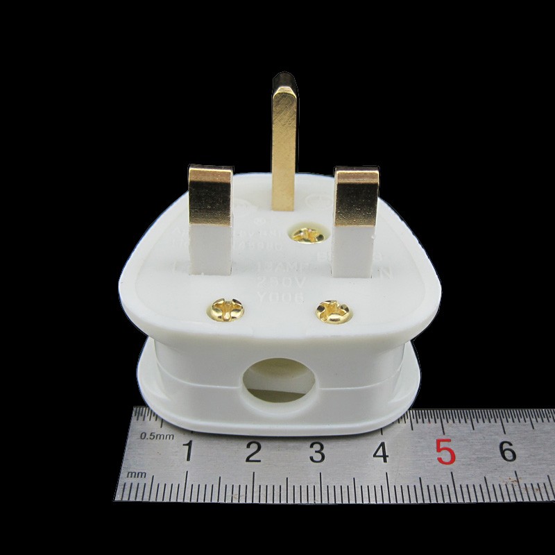 英式FUSED英规中国香港英标13A插头港式三脚方头带保险管工业接线-图1