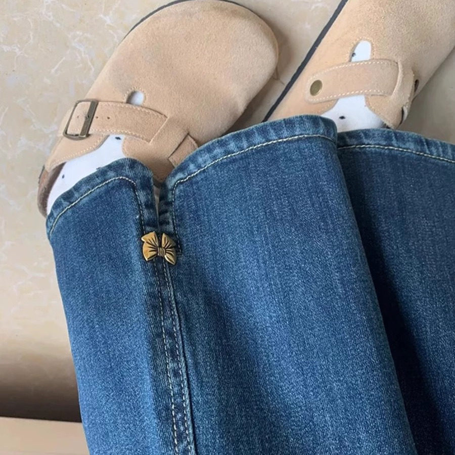 复古微喇叭牛仔裤女春季新款大码胖mm高腰弹力显瘦梨形身材马蹄裤,淘宝优惠券,粉丝福利购,淘宝优惠卷