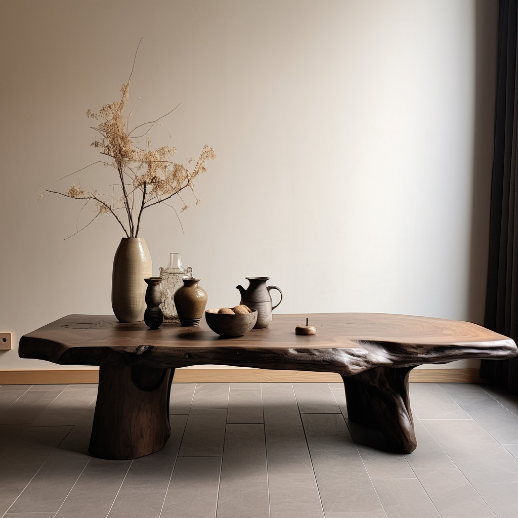 侘寂风实木茶几中古风自然原木不规则艺术茶几民宿设计师茶桌茶台,淘宝优惠券,粉丝福利购,淘宝优惠卷