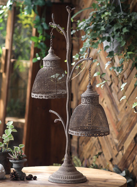 桌面饰品鸟笼烛台客厅落地摆件