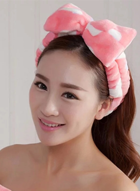 洗澡兔耳朵敷面膜甜美风压发发卡