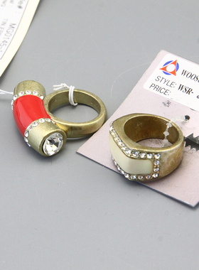 O复古vintage打标老货戒指指环孤品