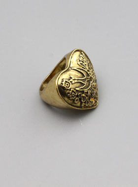 I复古vintage春天小燕子心形戒指指环孤品