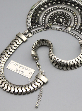 K复古vintage民族个性夸张造型稀有孤独项链毛衣链孤品