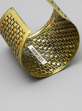 M复古vintage夸张黄铜中古开口手镯孤品