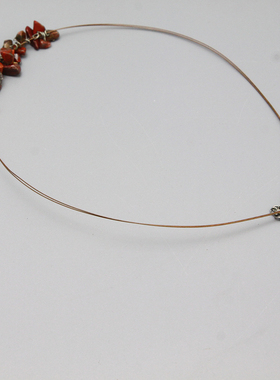 L复古vintage中古石头简约项链孤品