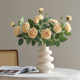 3 burnt edge roses artificial flower ornaments