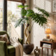 Simulated Dragon Scale Spring Rain Tree Potted Philodendron Fake Green Plant