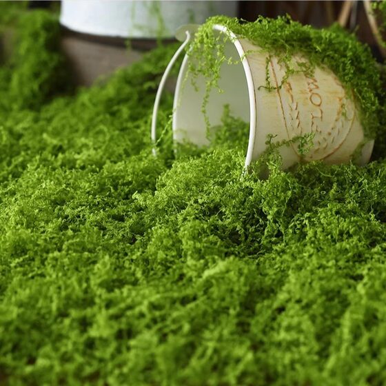 Simulated moss turf landscaping fake moss lawn