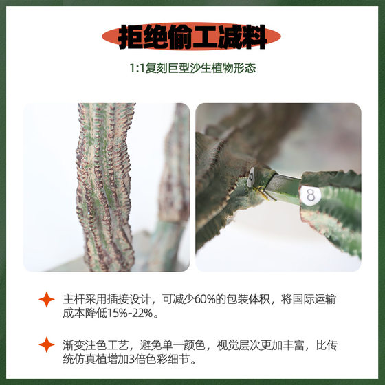 Simulated cactus plant landscaping interior decoration ornaments