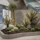 Simulated agave tropical green plants for landscaping fake plants