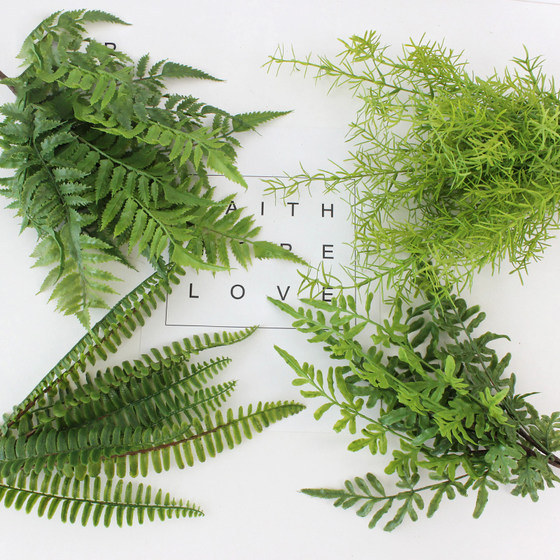 Simulated ferns, fake plants, fake grass, green plants, landscaping decoration
