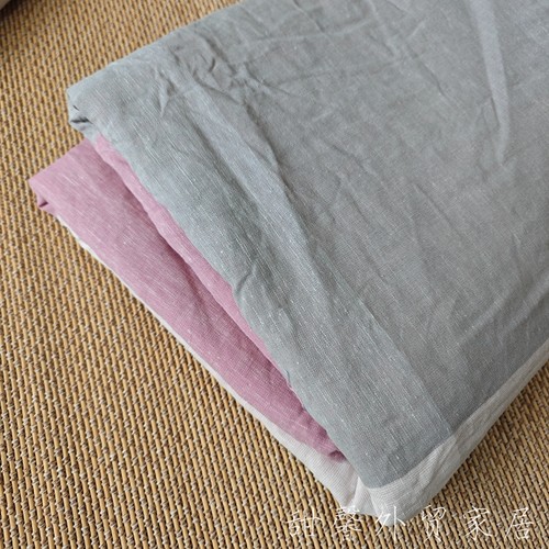 ~新款日本棉麻被套~外贸150x210透气抑菌单人格子被罩 日式春夏款 - 图2