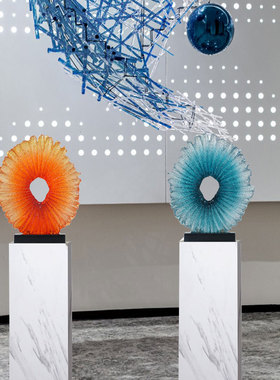 售楼处抽象树脂雕塑落地大摆件