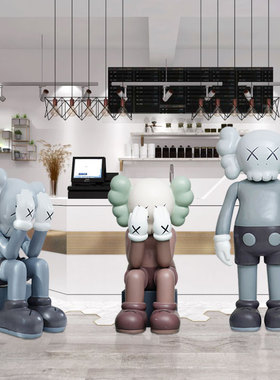 酒店大堂落地卡通公仔大摆件雕塑