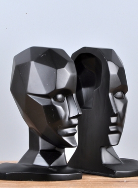 树脂黑色摆件客厅书档