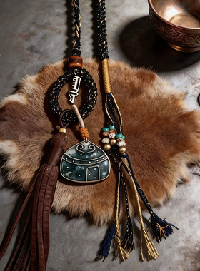 蒙客银珐琅彩蒙古包手工车包挂坠