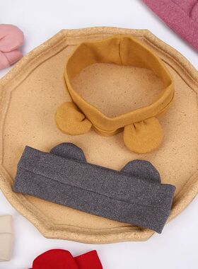 Cute Bear Ear Baby Headbands Solid Elastic Hairbands Infant