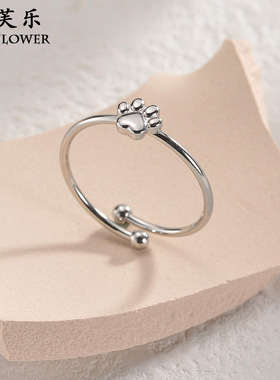 跨境新品ins个性风潮钛钢戒指女轻奢简约对戒指环首饰情侣礼饰品