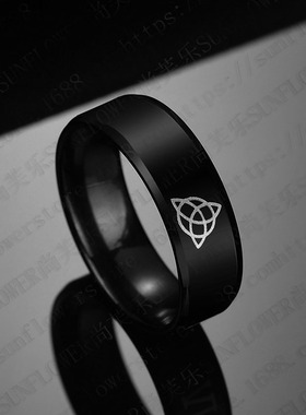 欧美热销饰品 爱尔兰同心结凯尔特结不锈钢士戒指 工厂直销首饰