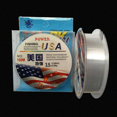 正品美国特强100米鱼线主线超强拉力鱼线子线0.8号至12号线尼龙线 - 图0