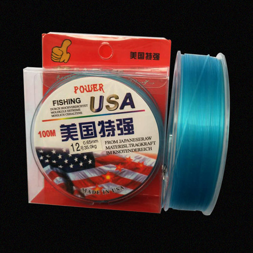 正品美国特强100米鱼线主线超强拉力鱼线子线0.8号至12号线尼龙线 - 图1