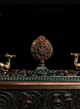 上行道摆件熏香炉慧宝祥麟家用藏式卧线香炉装饰八吉祥居家檀香盒