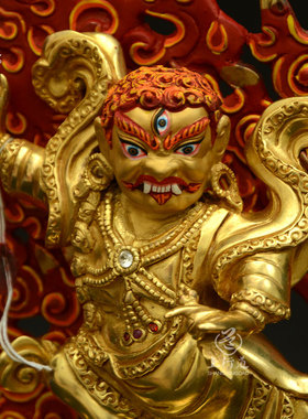 手工菩萨尼泊尔纯铜鎏金密宗佛像