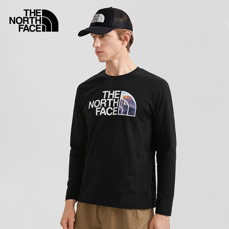 TheNorthFace北面长袖T恤男户外运动柔软舒适棉质透气86PX/7QUY - 图0