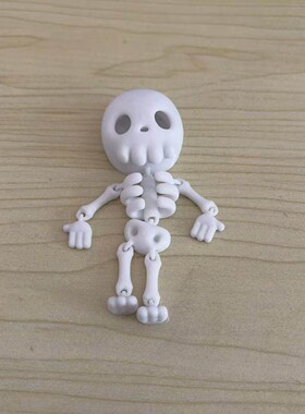 3d打印新款可爱的骨架骷髅小人全身学生可动玩具挂件摆件生日礼物