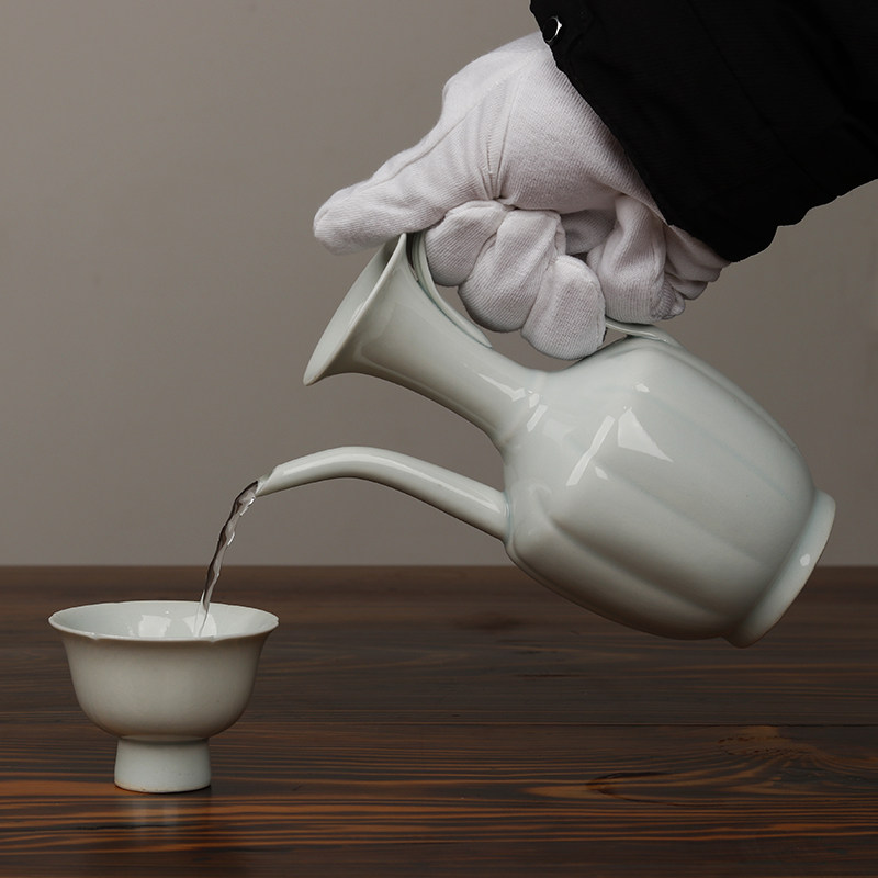 复古宋代湖田窑影青酒壶陶瓷执壶一壶一温碗两杯陶瓷酒具礼品套组,淘宝优惠券,粉丝福利购,淘宝优惠卷