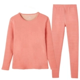 Удерживающее тепло утепленное нижнее белье, комплект, бархатное термобелье, штаны, хлопковый зимний свитер