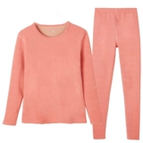 Удерживающее тепло утепленное нижнее белье, бархатный комплект, бархатное хлопковое приятное телу термобелье