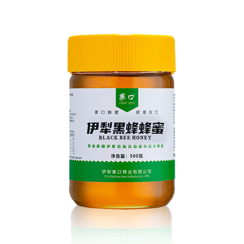 伊犁寨口蜂业新疆特产黑蜂蜂蜜新包装小瓶装500g农家适用特产秋季 - 图3