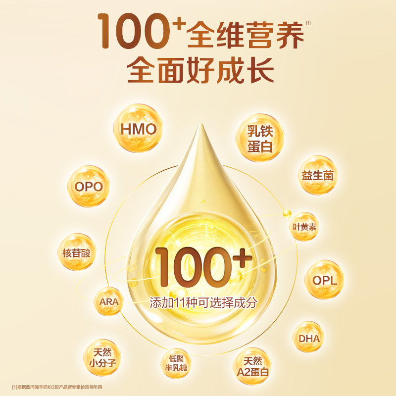 【0元试喝】蓝河官方旗舰店绵羊奶2段较大婴儿配方羊奶粉120g试用