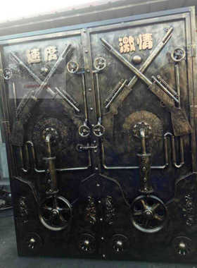 铁艺双开门对开门复古工业风