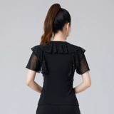 Латинский танцевальный костюм 2025 Новый топ с длинным рукавом с коротким рукавом взрослые женщины лето и осень современная дружба Практику