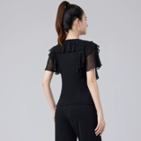 Латинский танцевальный костюм 2025 Новый топ с длинным рукавом с коротким рукавом взрослые женщины лето и осень современная дружба Практику