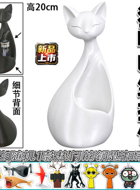 ins猫咪玄关钥匙收纳置物装饰品