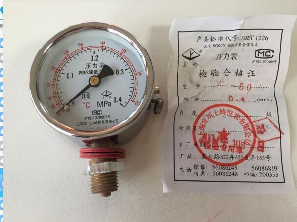 上海宜川上岭压力表0-0.4MPa上海申安DSX-18L手提灭菌器配件24升 - 图0