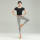 Sansha Sansha men's ballet clothing tops junior round neck short-sleeved dance practice clothing art exam training T-shirt