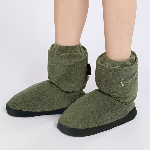 Autumn and winter dance warm-up short boots double-sided warm fleece