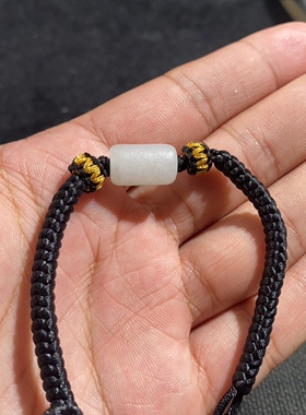 捡漏价和田玉青海料白玉古韵老光手牌手链