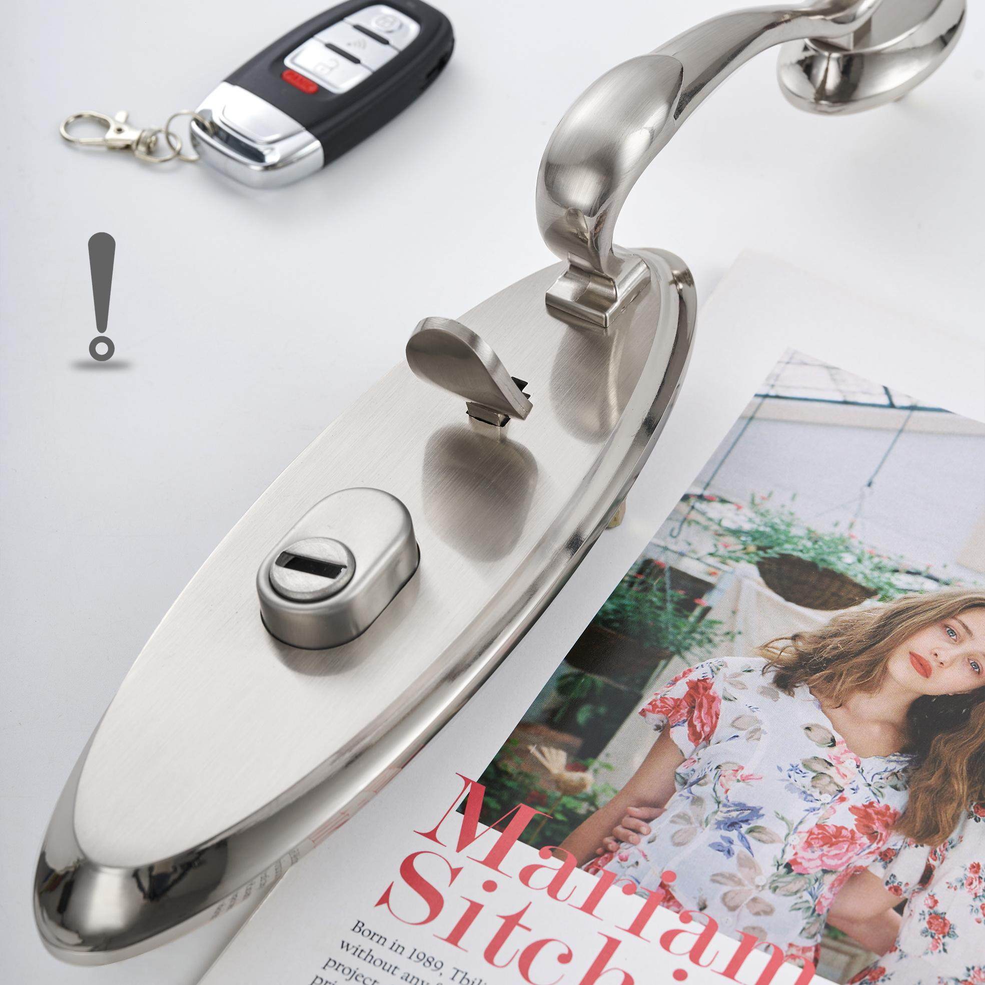 指压按钮大门锁门锁别墅大门锁入户对开门单拉锌合金大拉手大门锁,淘宝优惠券,粉丝福利购,淘宝优惠卷