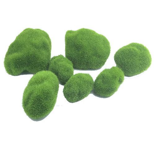 DIY手工沙盘模型微景观装饰苔藓石头植绒石头仿真假石头苔藓草坪 - 图3