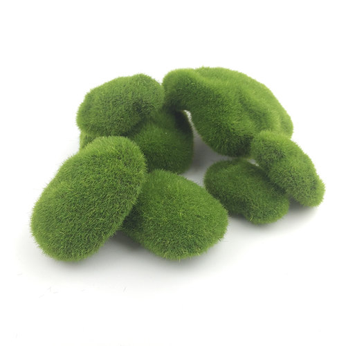 DIY手工沙盘模型微景观装饰苔藓石头植绒石头仿真假石头苔藓草坪 - 图1