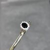 18k white gold natural sapphire ring Princess Diana style