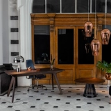 Элитная дизайнерская прямоугольная дубовая мебель из натурального дерева для письма