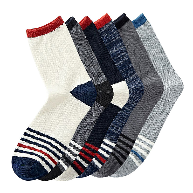 尔晏新款棉休闲条纹秋季中筒袜子 尔晏短袜/打底袜/丝袜/美腿袜