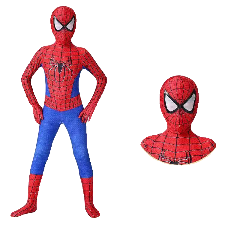 蜘蛛侠衣服男童夏季连体紧身衣儿童套装战衣万圣节cos表演服装